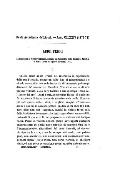 Giornale napoletano di filosofia e lettere, scienze morali e politiche