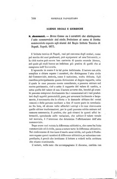 Giornale napoletano di filosofia e lettere, scienze morali e politiche