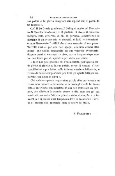 Giornale napoletano di filosofia e lettere, scienze morali e politiche