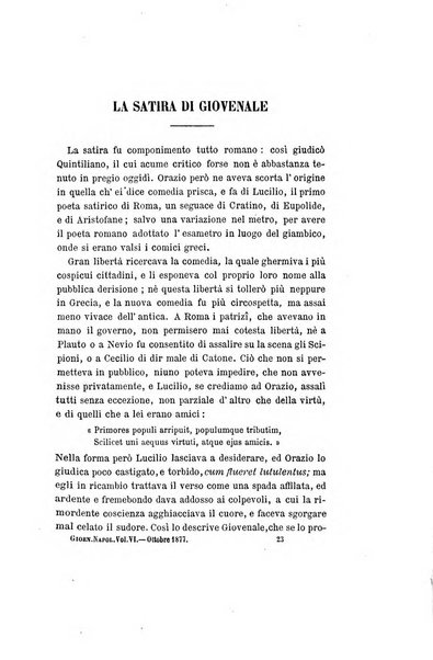 Giornale napoletano di filosofia e lettere, scienze morali e politiche