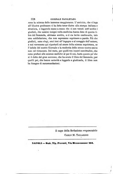 Giornale napoletano di filosofia e lettere, scienze morali e politiche