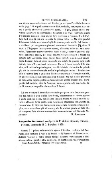 Giornale napoletano di filosofia e lettere, scienze morali e politiche