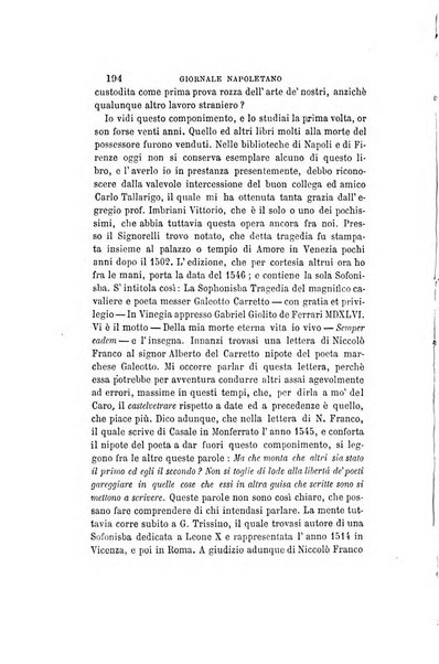 Giornale napoletano di filosofia e lettere, scienze morali e politiche