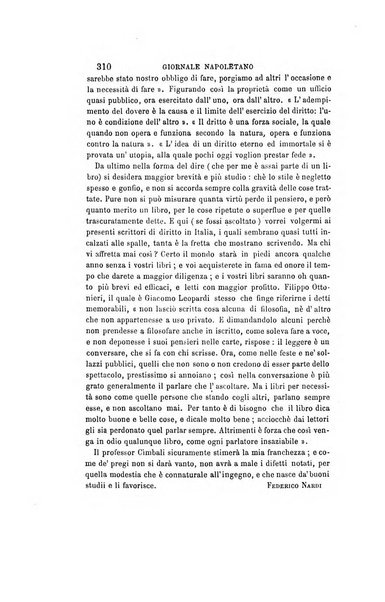 Giornale napoletano di filosofia e lettere, scienze morali e politiche