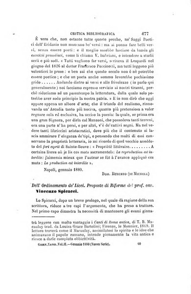 Giornale napoletano di filosofia e lettere, scienze morali e politiche