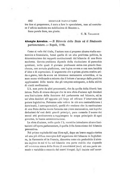 Giornale napoletano di filosofia e lettere, scienze morali e politiche