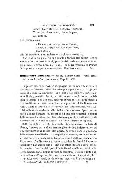 Giornale napoletano di filosofia e lettere, scienze morali e politiche