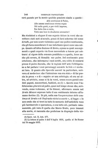 Giornale napoletano di filosofia e lettere, scienze morali e politiche