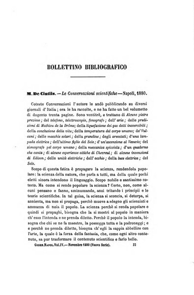 Giornale napoletano di filosofia e lettere, scienze morali e politiche