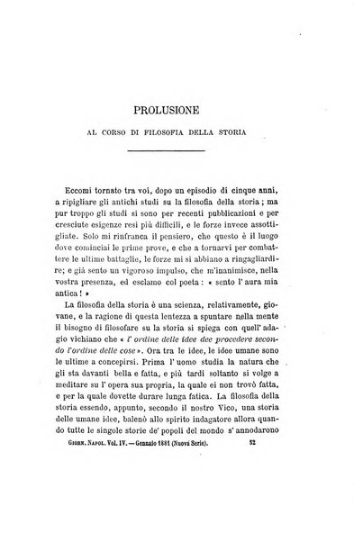 Giornale napoletano di filosofia e lettere, scienze morali e politiche