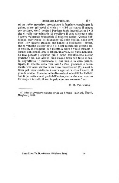 Giornale napoletano di filosofia e lettere, scienze morali e politiche