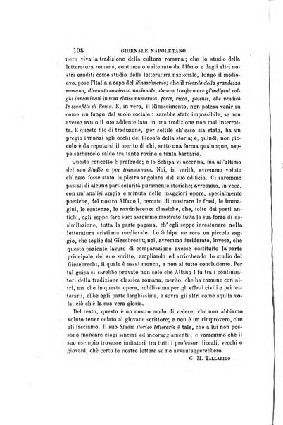 Giornale napoletano di filosofia e lettere, scienze morali e politiche