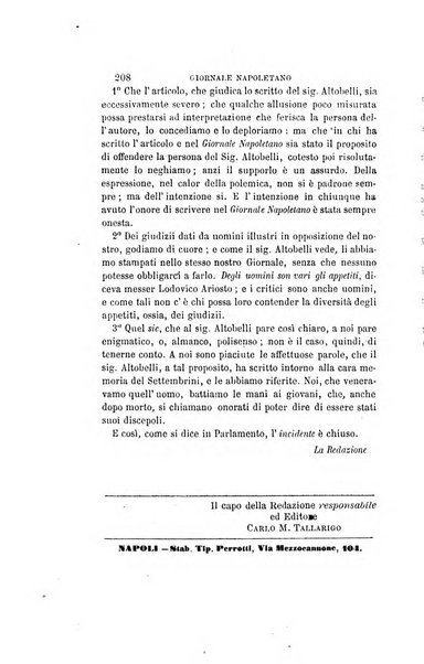 Giornale napoletano di filosofia e lettere, scienze morali e politiche