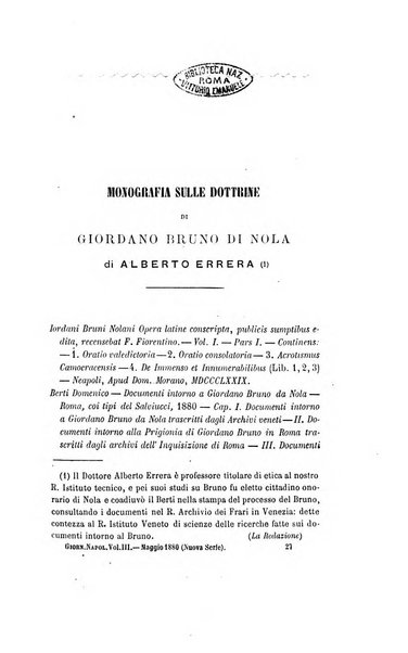 Giornale napoletano di filosofia e lettere, scienze morali e politiche