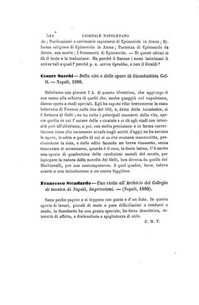 Giornale napoletano di filosofia e lettere, scienze morali e politiche