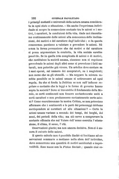 Giornale napoletano di filosofia e lettere, scienze morali e politiche