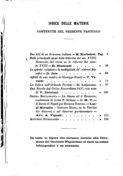 Giornale napoletano di filosofia e lettere, scienze morali e politiche