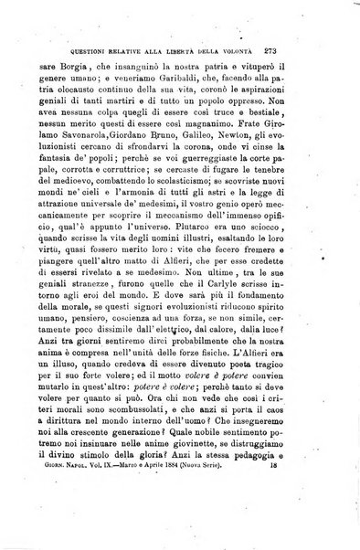 Giornale napoletano di filosofia e lettere, scienze morali e politiche