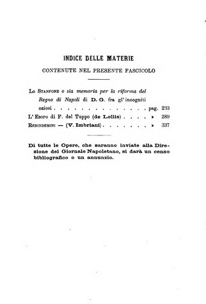 Giornale napoletano di filosofia e lettere, scienze morali e politiche