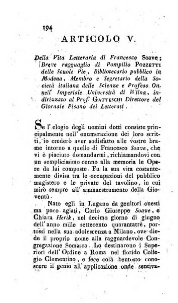 Giornale pisano dei letterati