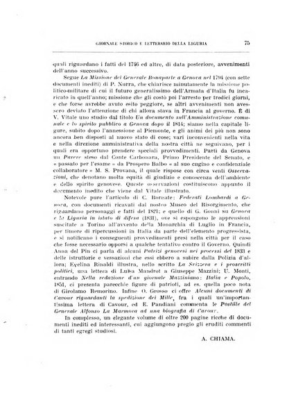 Giornale storico e letterario della Liguria