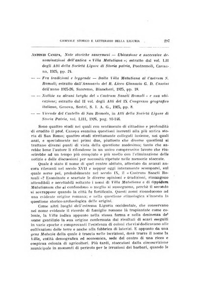 Giornale storico e letterario della Liguria