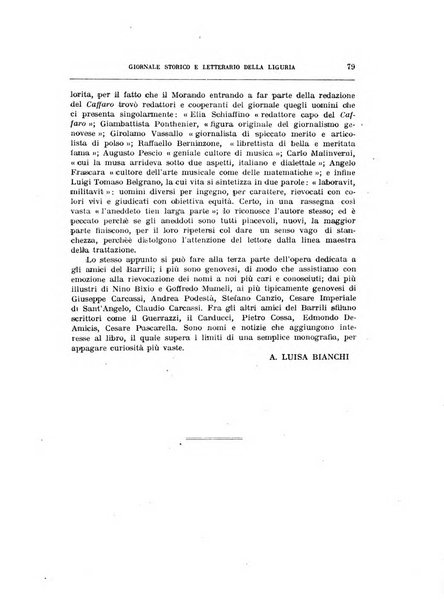 Giornale storico e letterario della Liguria