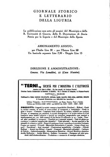 Giornale storico e letterario della Liguria