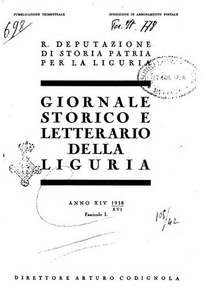 Giornale storico e letterario della Liguria