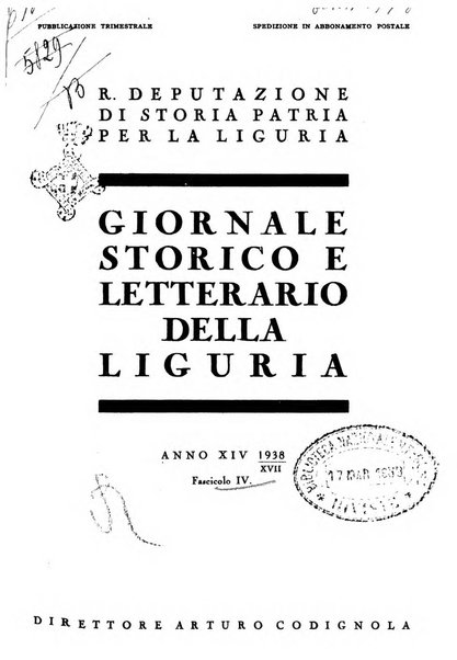 Giornale storico e letterario della Liguria