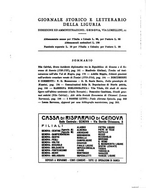 Giornale storico e letterario della Liguria