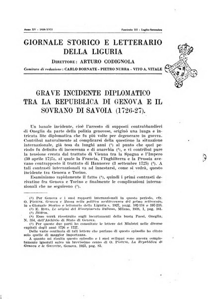 Giornale storico e letterario della Liguria