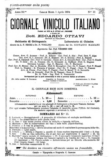 Giornale vinicolo italiano