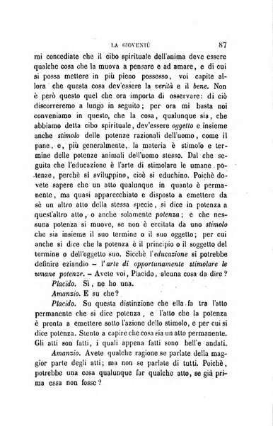 La gioventù ragguagli d'educazione e d'istruzione