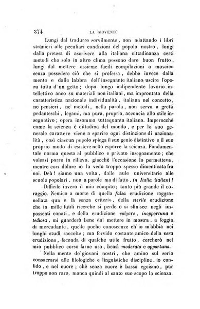 La gioventù ragguagli d'educazione e d'istruzione