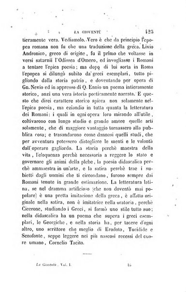 La gioventù ragguagli d'educazione e d'istruzione