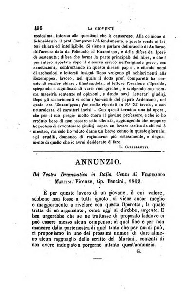 La gioventù ragguagli d'educazione e d'istruzione