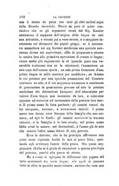 La gioventù ragguagli d'educazione e d'istruzione