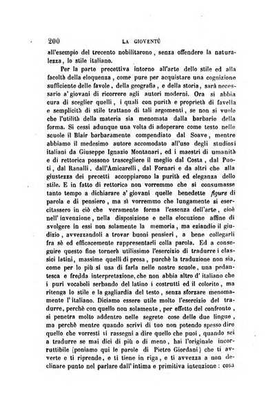 La gioventù ragguagli d'educazione e d'istruzione