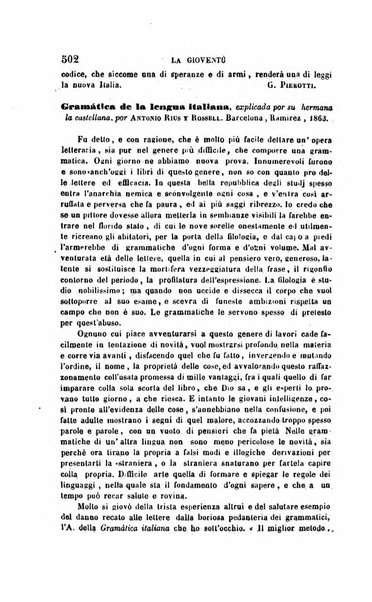 La gioventù ragguagli d'educazione e d'istruzione