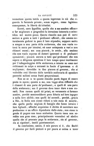 La gioventù ragguagli d'educazione e d'istruzione