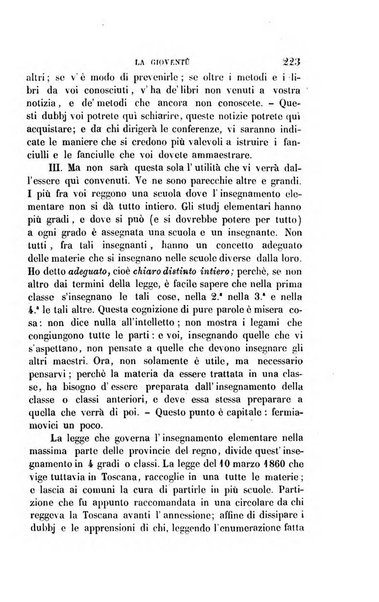 La gioventù ragguagli d'educazione e d'istruzione