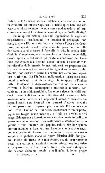 La gioventù ragguagli d'educazione e d'istruzione