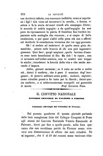 La gioventù ragguagli d'educazione e d'istruzione