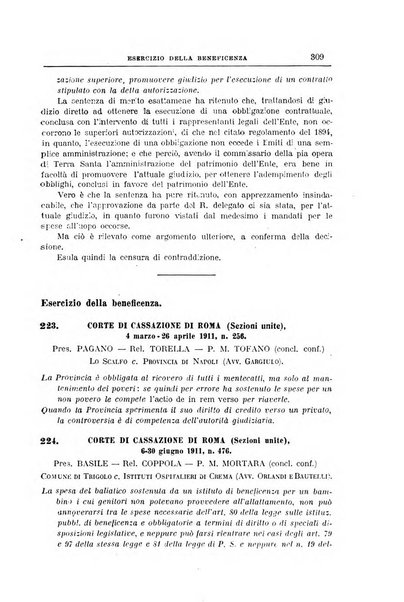 La giurisprudenza amministrativa esposta sistematicamente