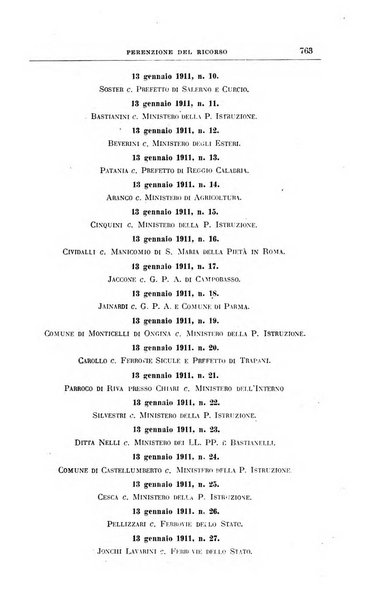 La giurisprudenza amministrativa esposta sistematicamente