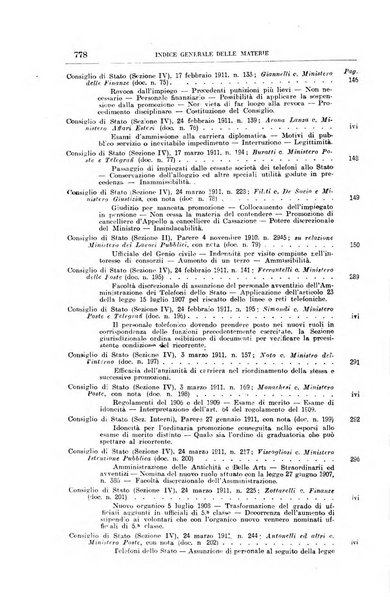 La giurisprudenza amministrativa esposta sistematicamente