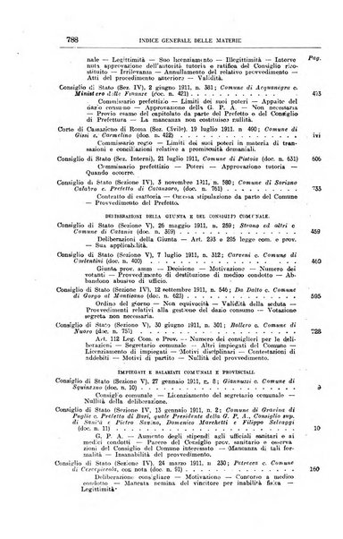 La giurisprudenza amministrativa esposta sistematicamente