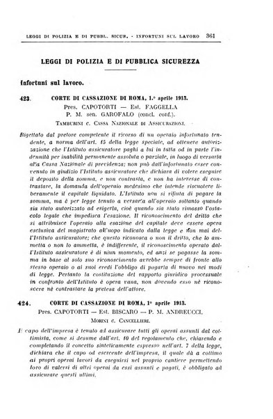 La giurisprudenza amministrativa esposta sistematicamente