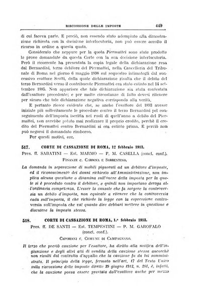 La giurisprudenza amministrativa esposta sistematicamente